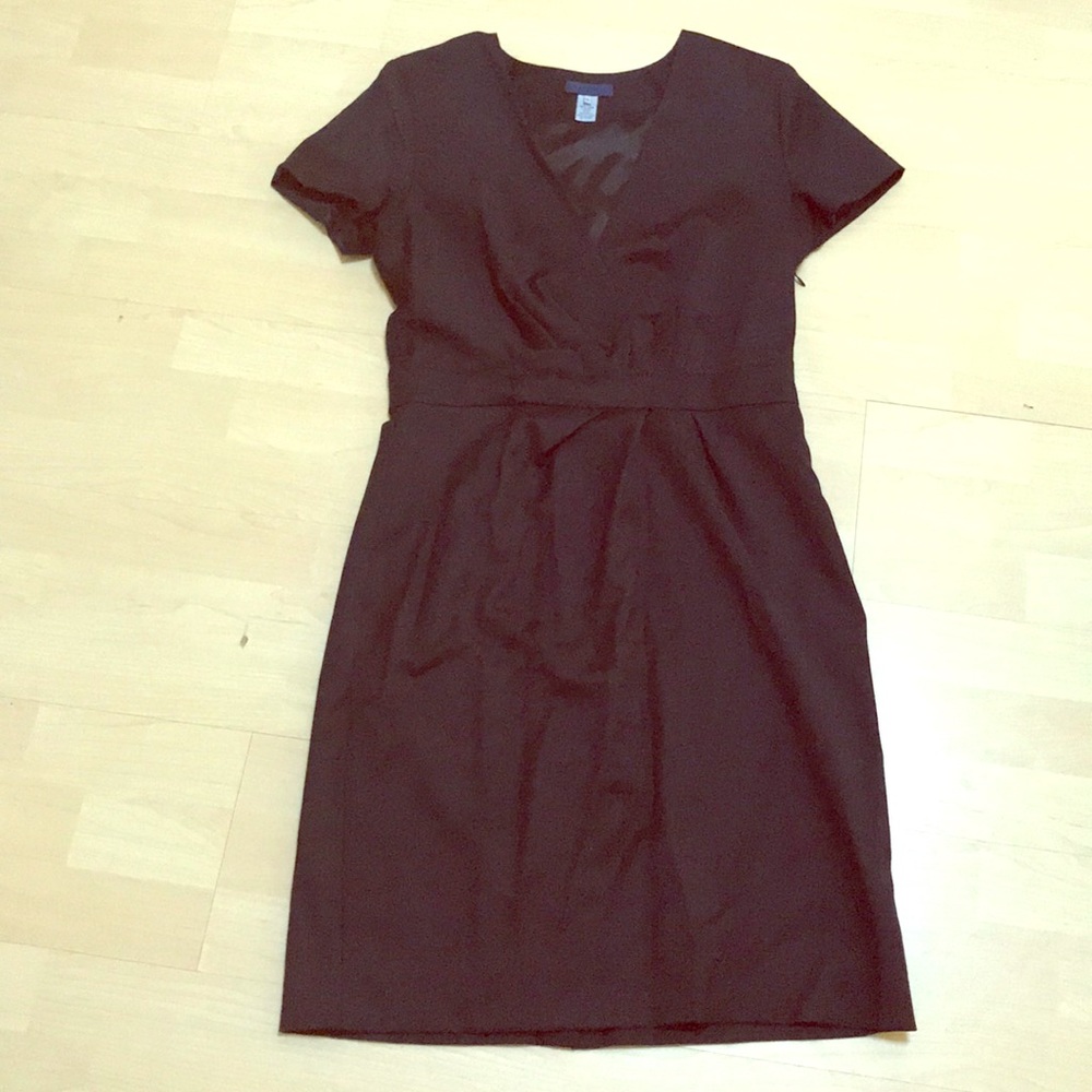 J. Crew Black Ruffle Waist Dress